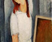 阿米地奥 莫迪里阿尼 : Jeanne Hbuterne, Left Arm Behind her Head